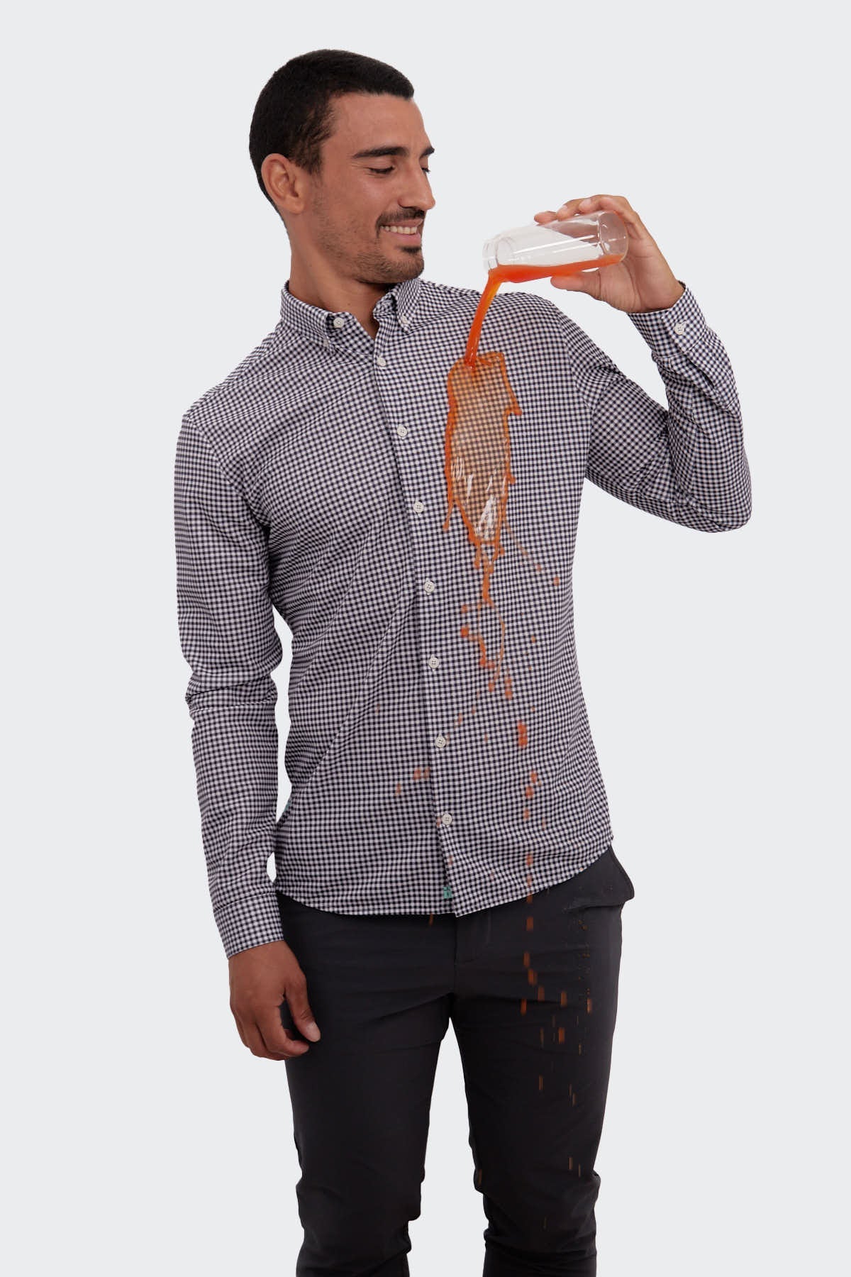 Navy blue vichy shirt ∞
